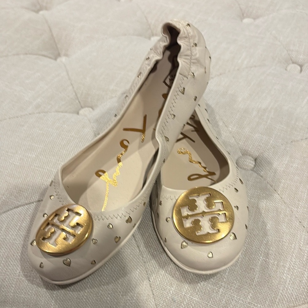 LIMITED EDITION Tory Burch Minnie Heart Cut Out Ballet Flats